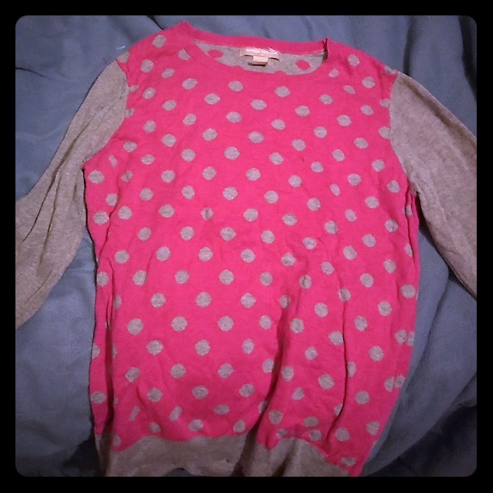Pink and grey banana republic sweater